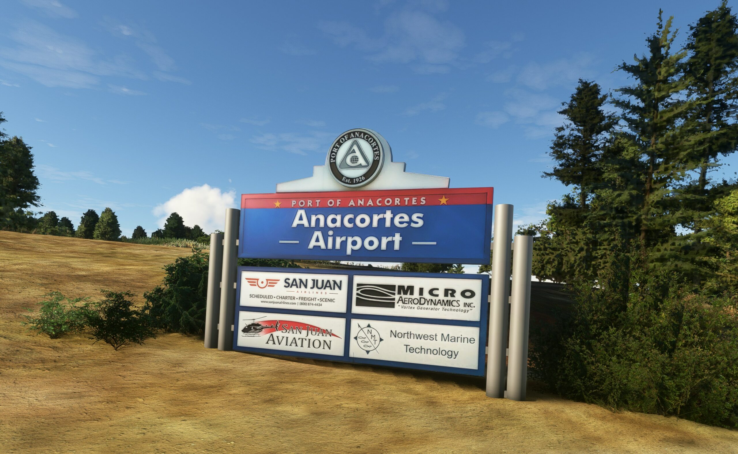 L’aéroport 74S Anacortes pour Microsoft Flight Simulator