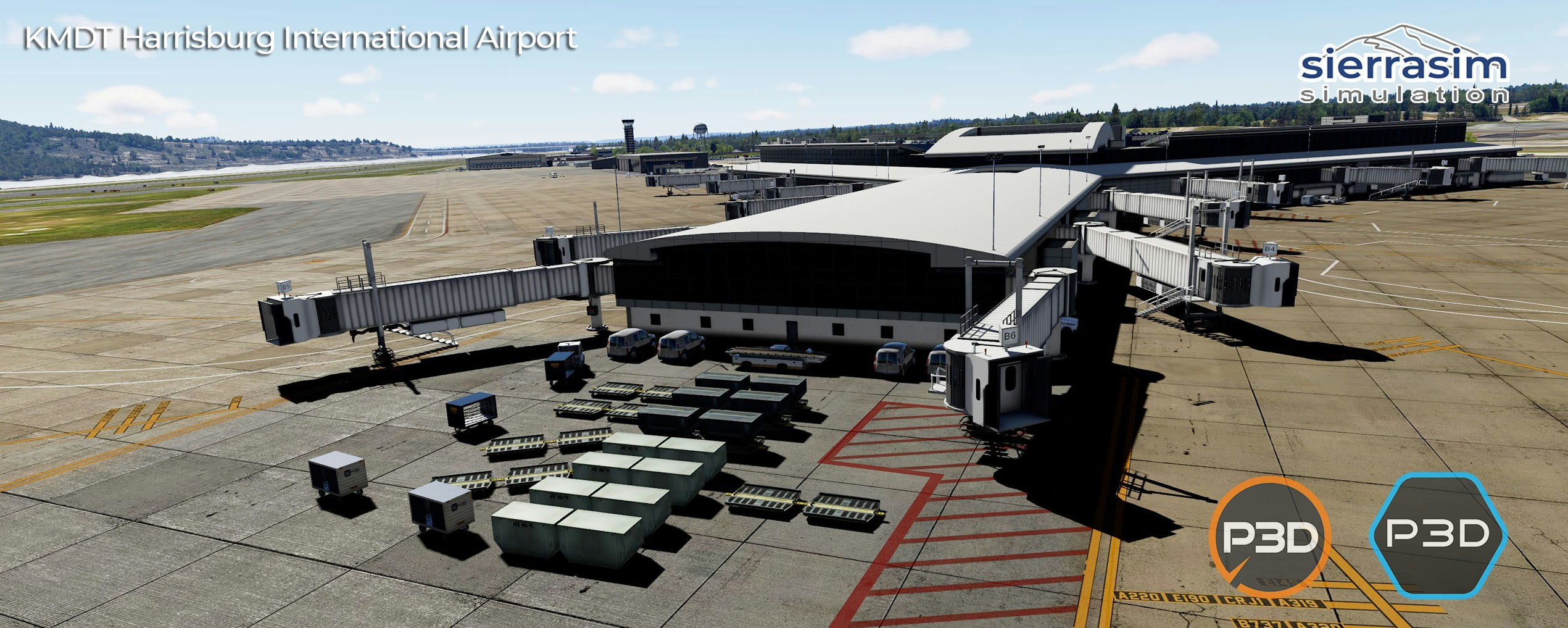 Le nouvel aéroport de Harrisburg International par Sierrasim Simulation pour Prepar3D